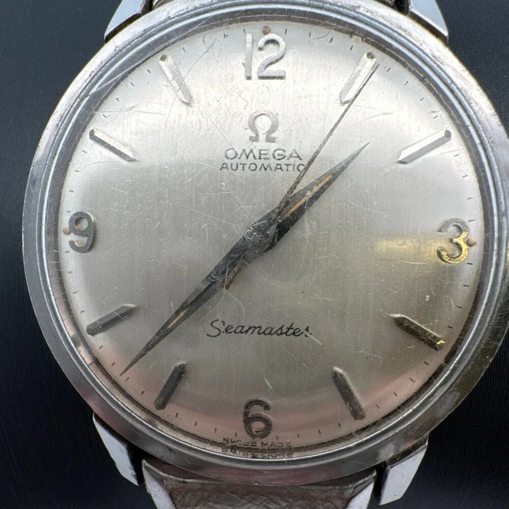 Omega Seamaster Automatic Stainless Steel 10k Gold Filled Flex Band Men's Watch